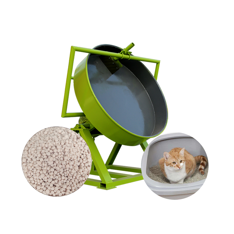 Pan granulator in cat litter manufacturing